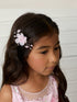 Girls Flower Hair Clips with Snap Clips - 6 Pairs/Pack
